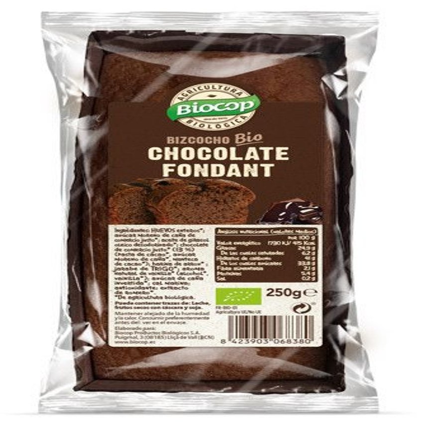 Bizcocho de Chocolate Fondant · Biocop · 250 gramos