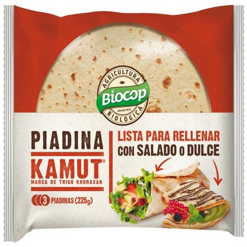 Piadina de Kamut · Biocop · 225 gramos