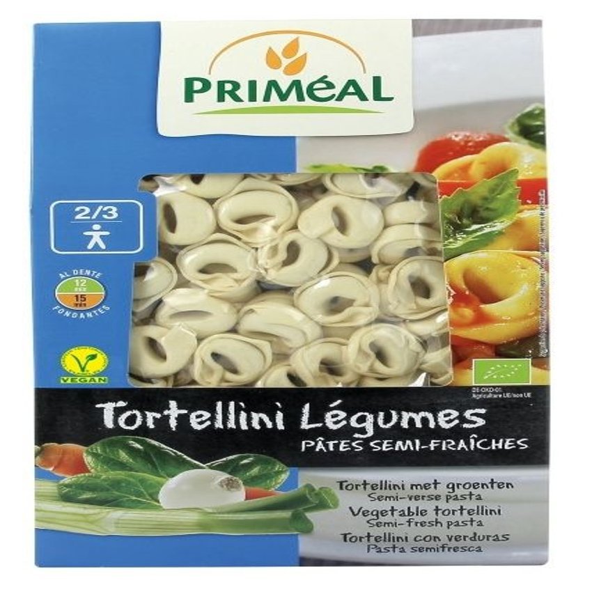 Tortellini Vegetales Relleno de Verduras · Priméal · 250 gramos