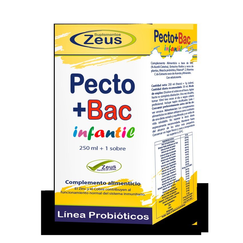 Pecto + Bac Infantil · Suplementos Zeus · 250 ml + 1 sobre