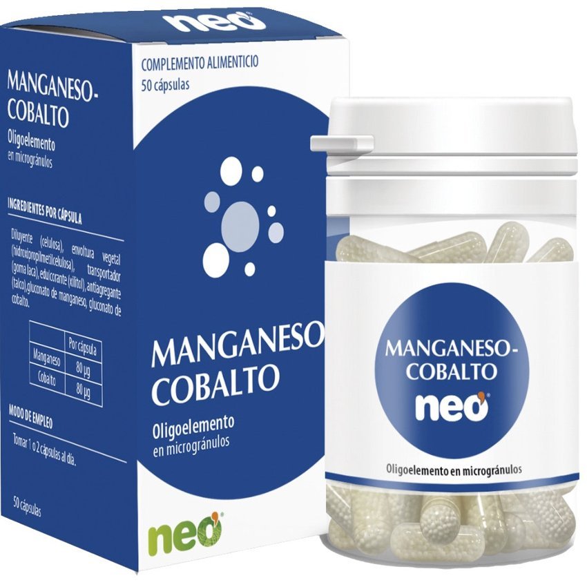 Manganeso y Cobalto en Microgránulos · Neo · 50 cápsulas