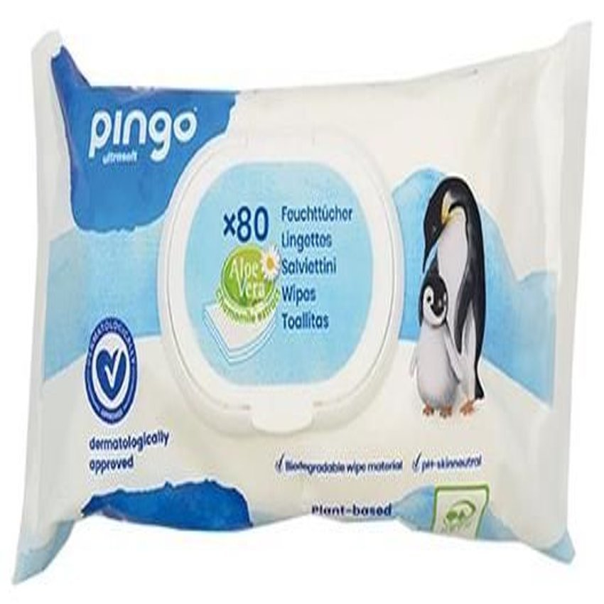 Toallitas Húmedas Bebé · Pingo · 80 unidades