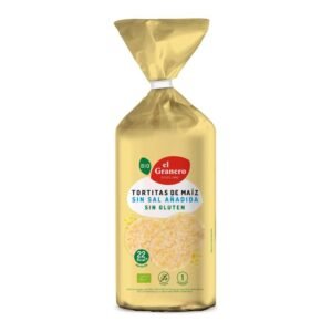 Tortitas de Maíz Sin Sal Añadida Bio · El Granero Integral · 130 gramos