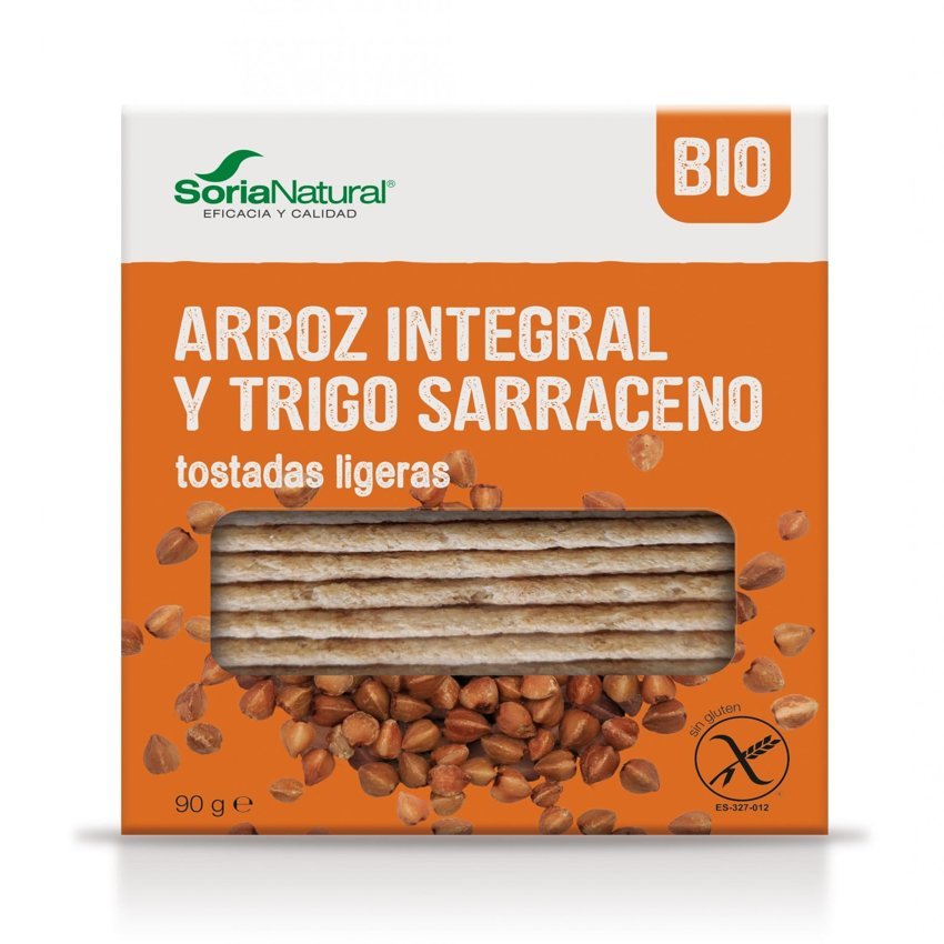 Tostadas de Arroz Integral y Trigo Sarraceno · Soria Natural · 90 gramos