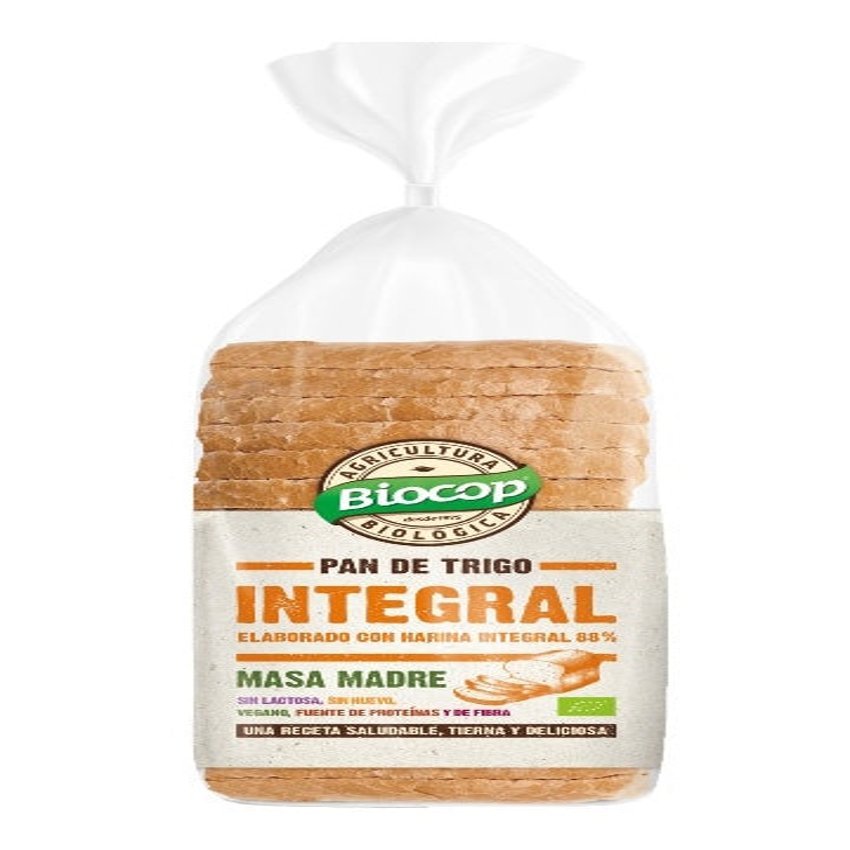 Pan de Molde Trigo Integral Masa Madre Biocop
